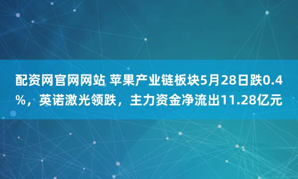 配资网官网网站 苹果产业链板块5月28日跌0.4%，英诺激光领跌，主力资金净流出11.28亿元