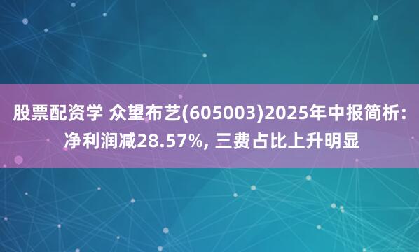 股票配资学 众望布艺(605003)2025年中报简析: 净利润减28.57%, 三费占比上升明显